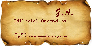 Gábriel Armandina névjegykártya
